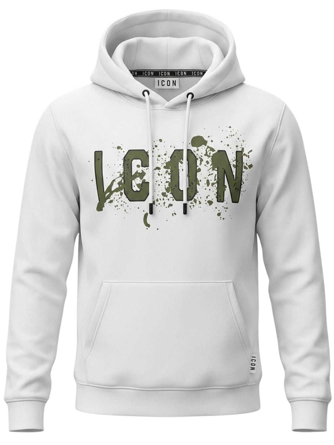Felpa da ragazzo con maxi logo lettering e schizzi sul davanti IBSW001372