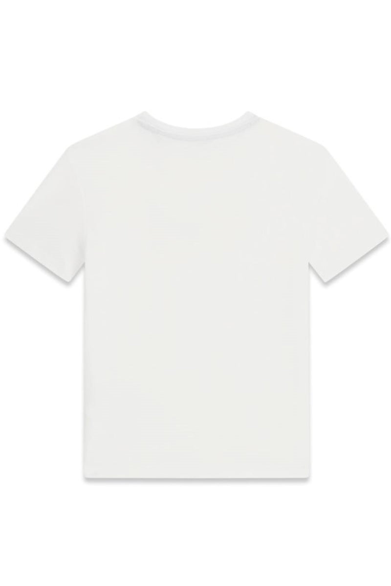 T-shirt girocollo da ragazzo con stampa logo lettering frontale L6GI01K8HM4