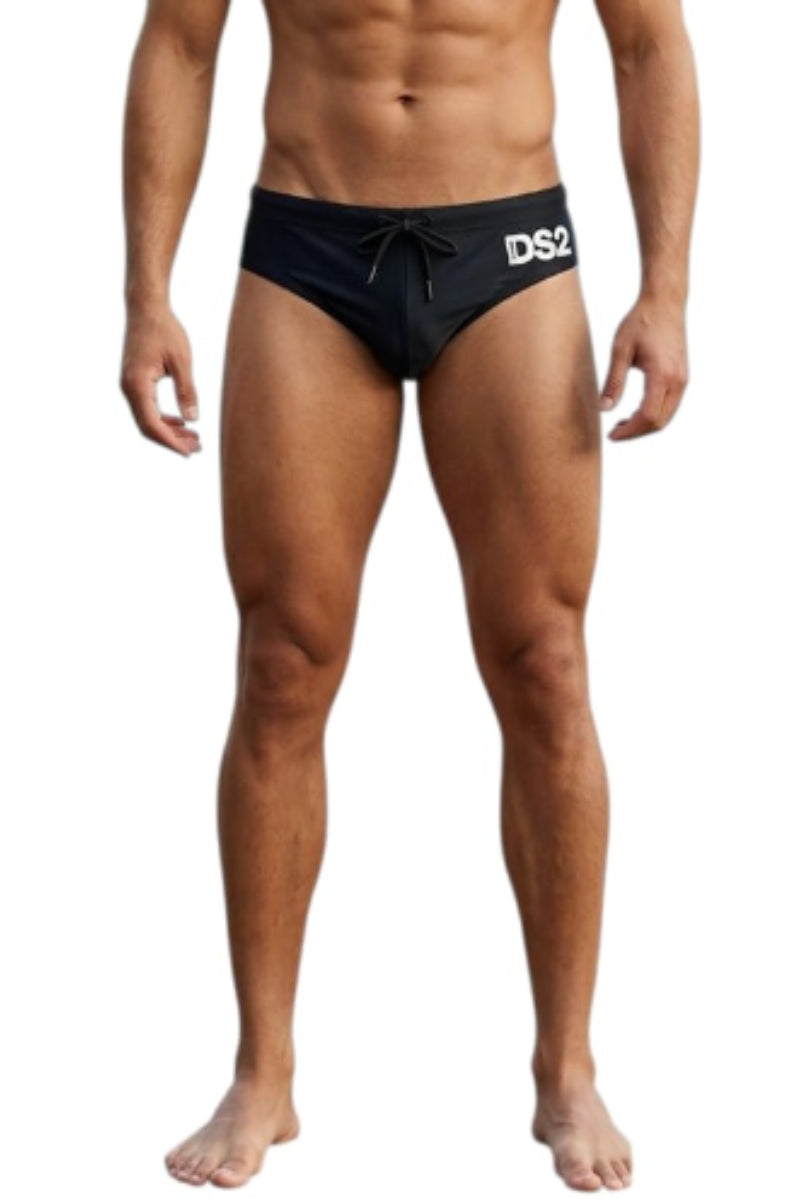 Costume da bagno da uomo modello slip con logo lettering a contrasto colore SS26B05