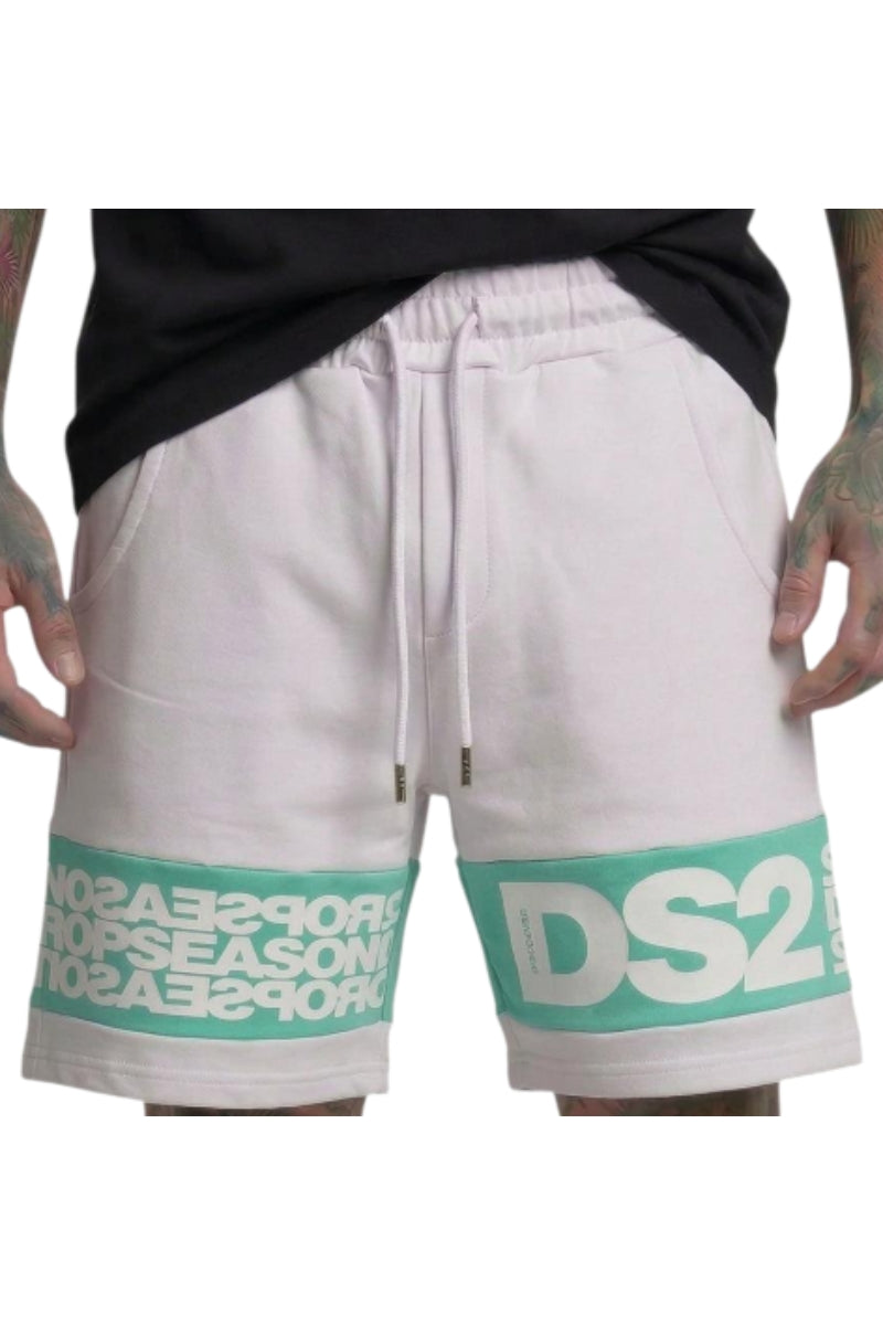 Bermuda da uomo con maxi banda loggata a contrasto colore SS26215