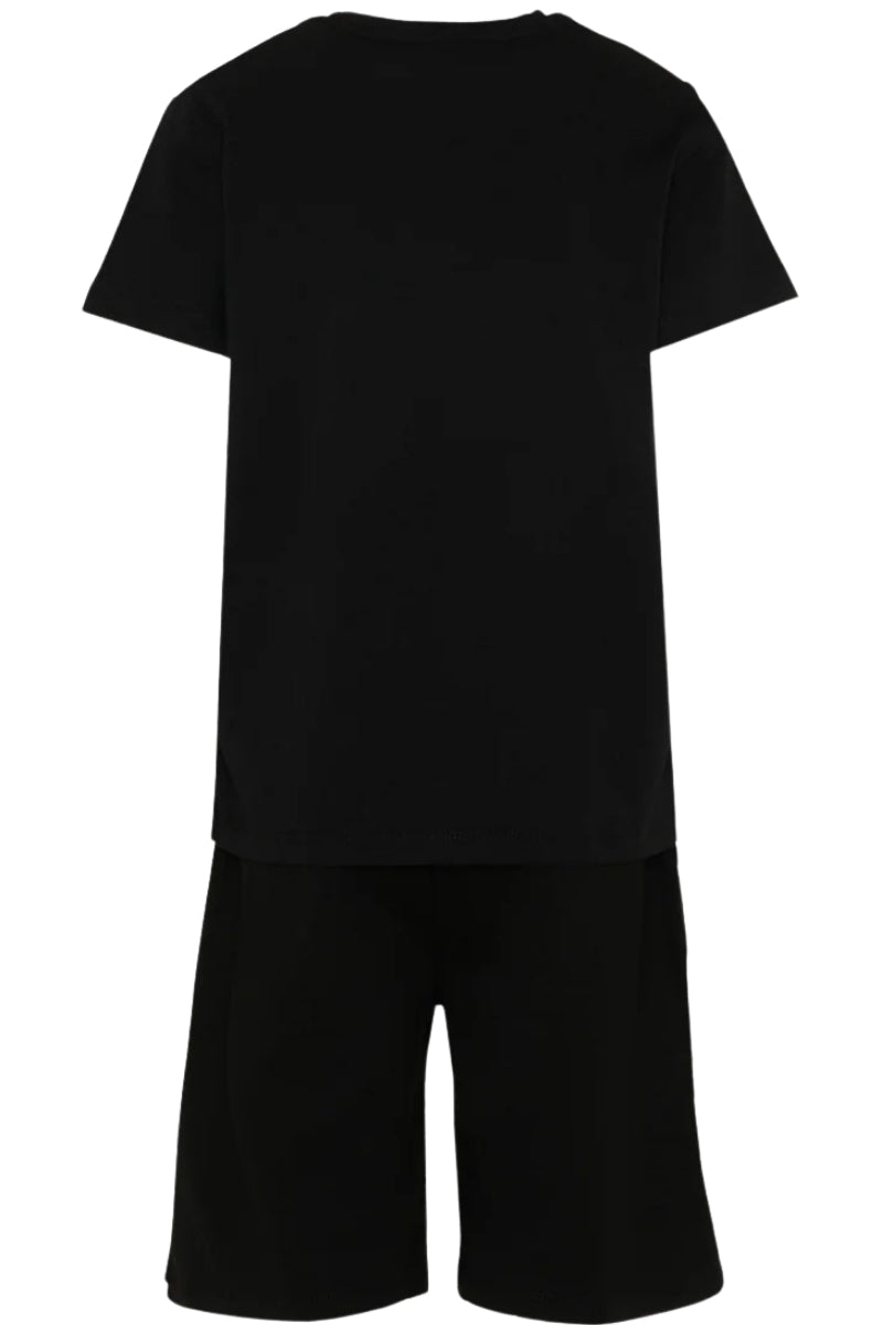 Completo da bambino e ragazzo due pezzi con logo lettering a contrasto RBP26018CJ