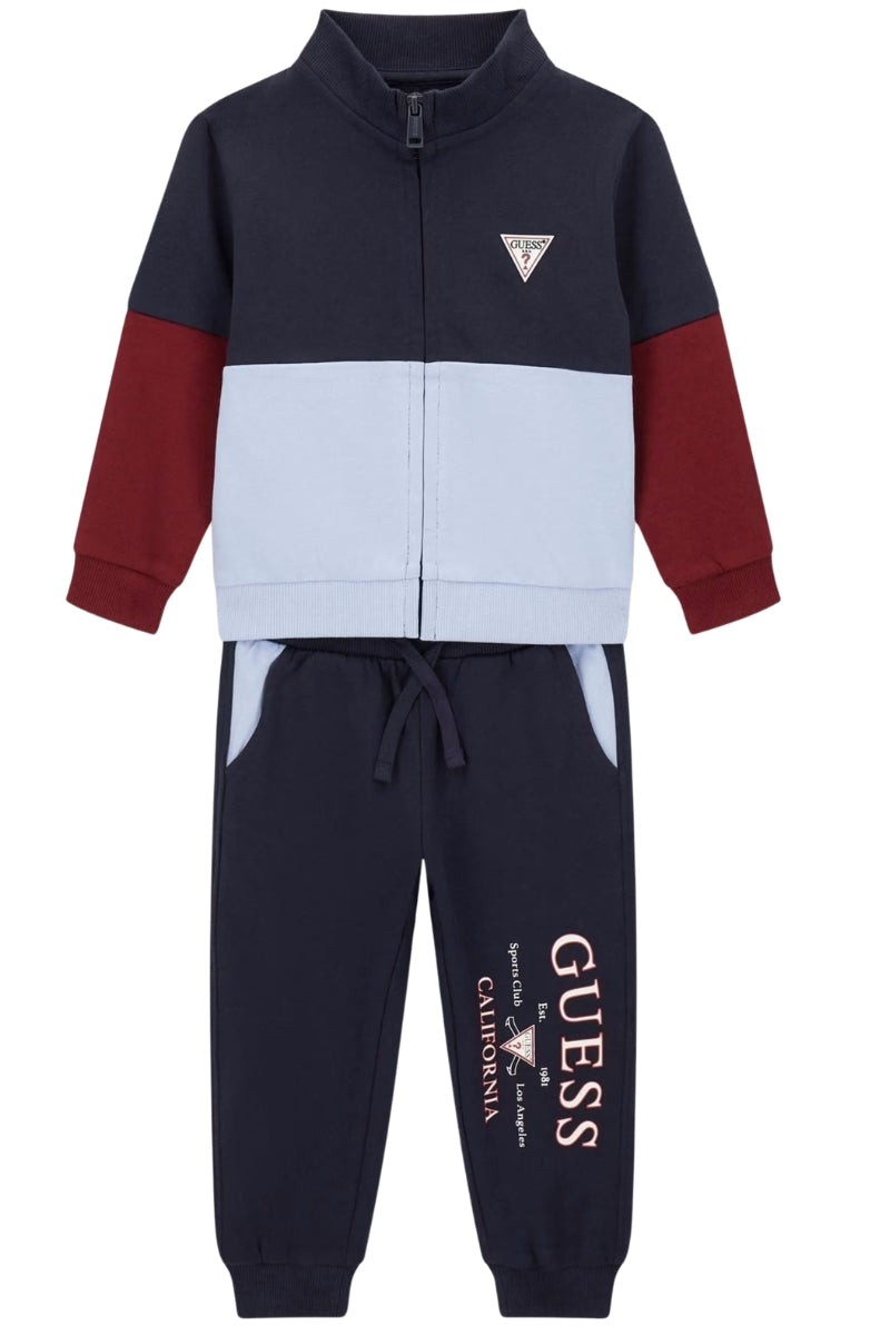 Tuta da bambino in cotone con dettagli loggati a contrasto colore N6RG03KA6R4