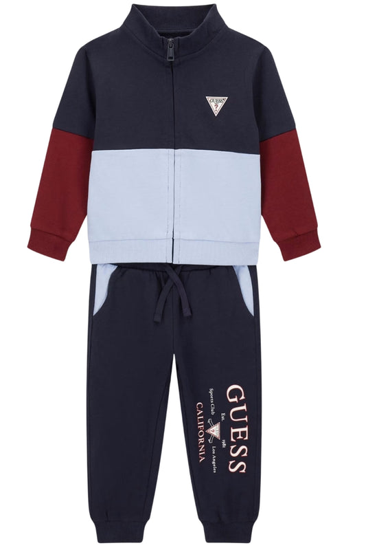 Tuta da bambino in cotone con dettagli loggati a contrasto colore N6RG03KA6R4