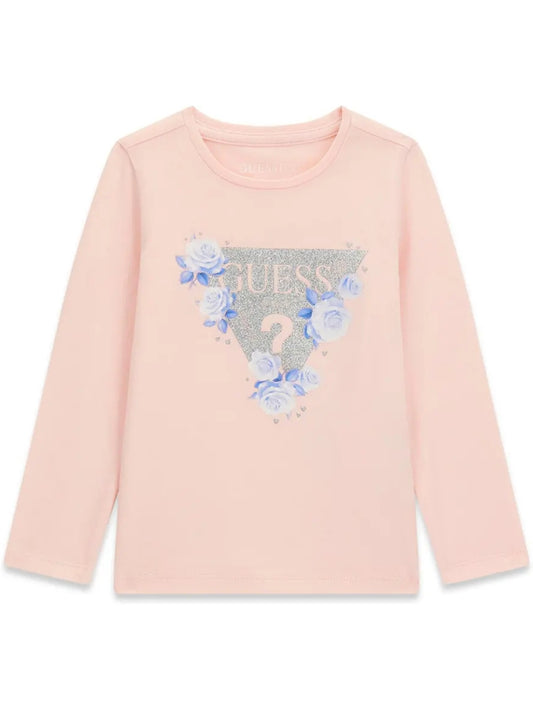 Maglia da neonata e bambina con decorazioni floreali e glitter  K6BI17K5848