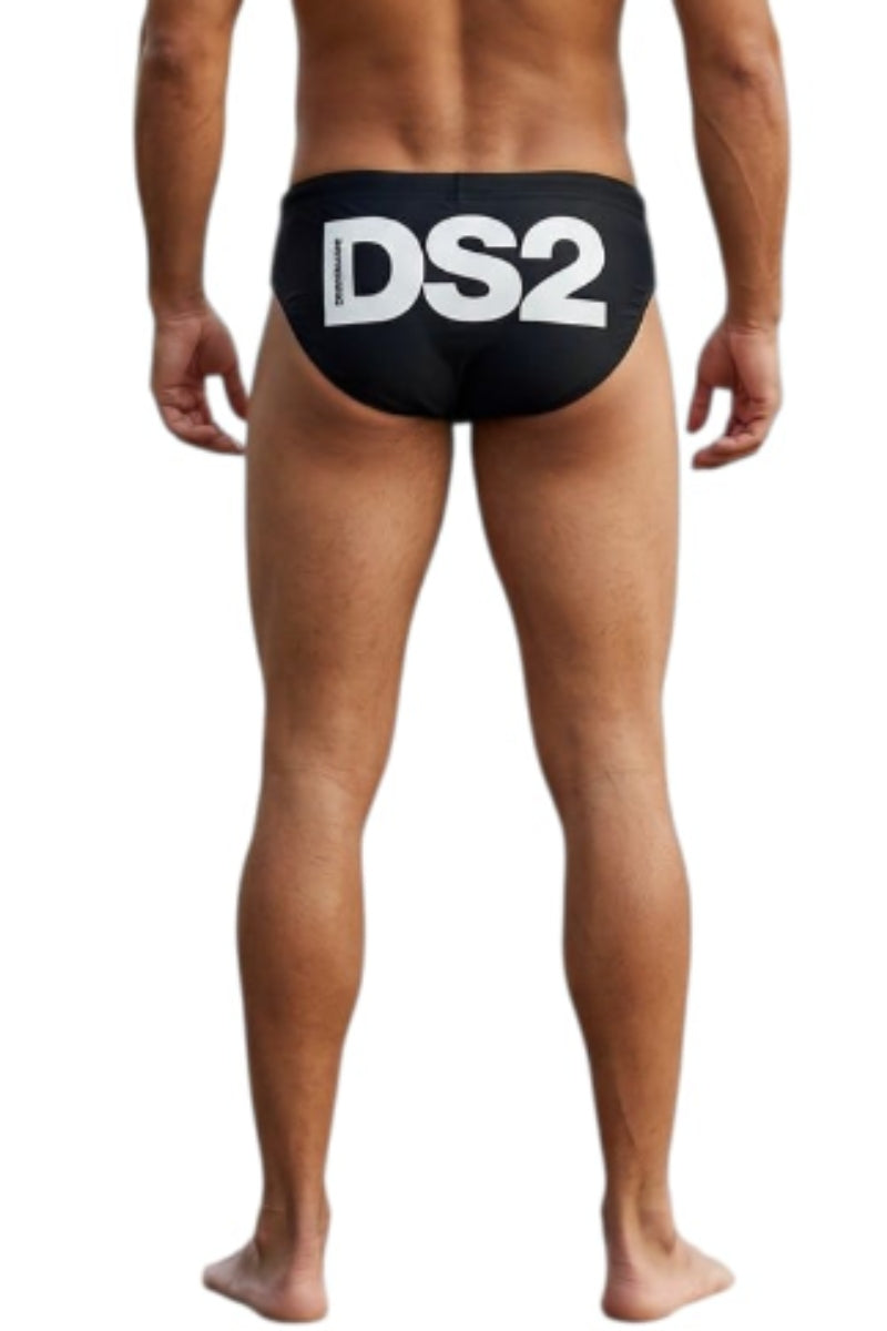 Costume da bagno da uomo modello slip con logo lettering a contrasto colore SS26B05