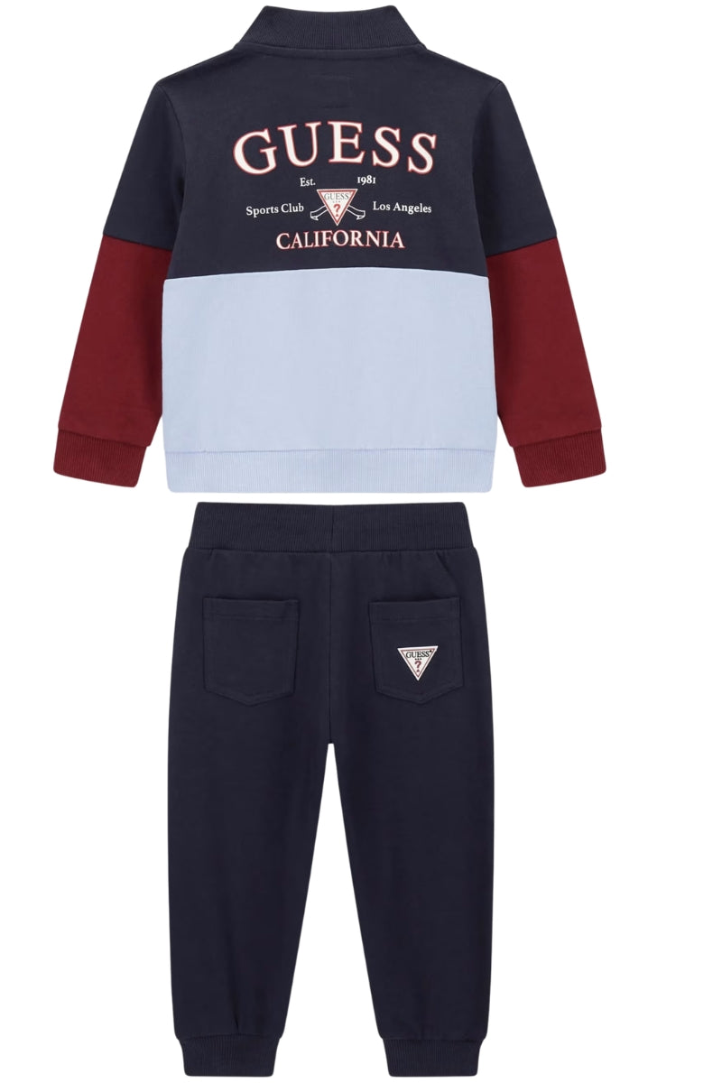 Tuta da bambino in cotone con dettagli loggati a contrasto colore N6RG03KA6R4