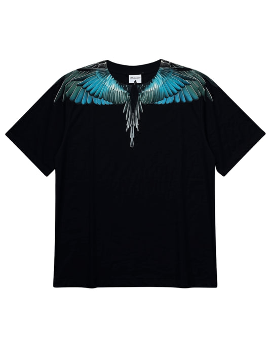 T-shirt da uomo con stampa motivo ali a contrasto colore sulla parte alta 26ICM302029