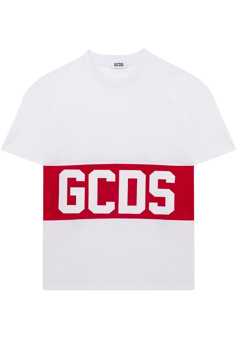 T-shirt da bambino e bambina con maxi con logo lettering a contrasto fronte e retro (6 anni) Z0UKQC585J105