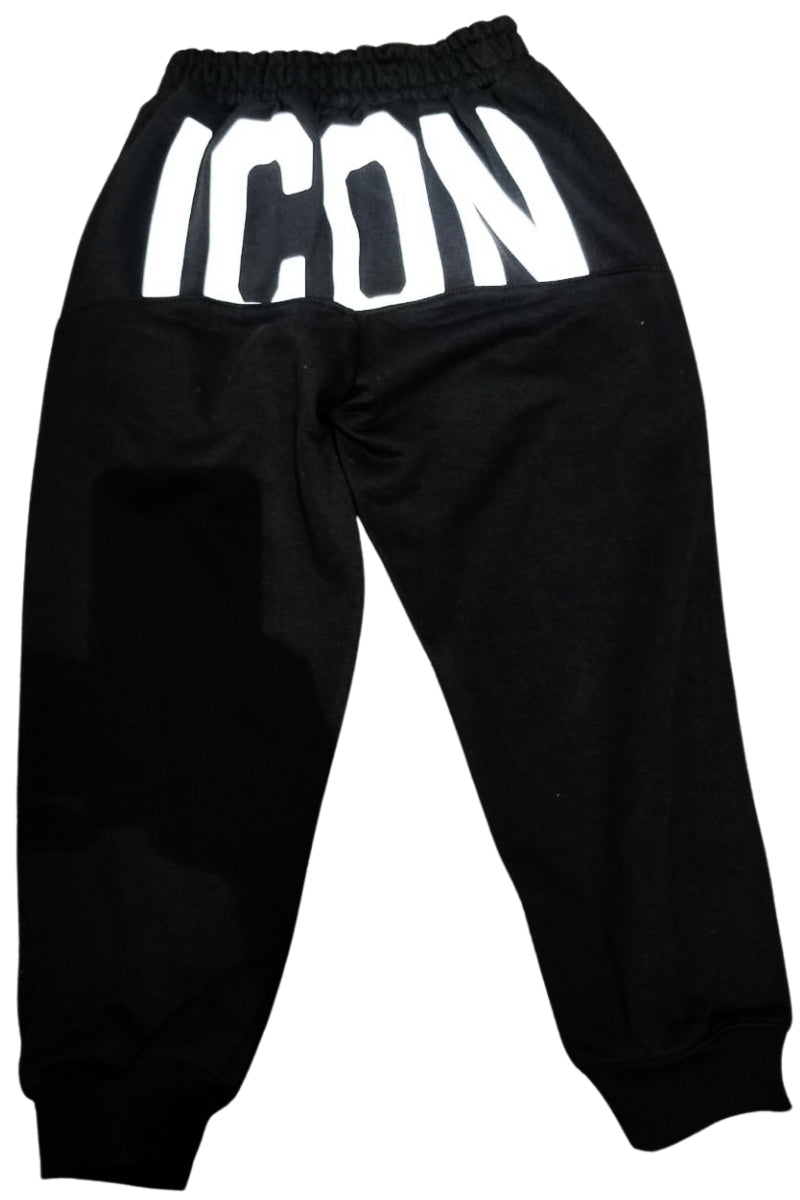 Pantaloni tuta da ragazzo con maxi logo lettering a contrasto sul retro IBSP001080