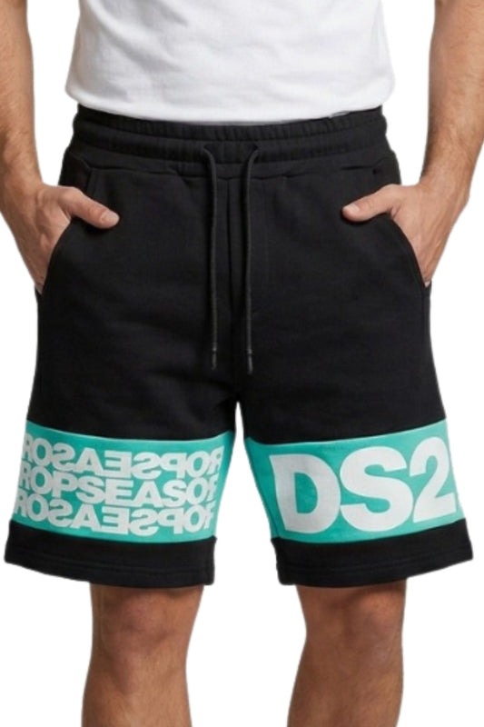 Bermuda da uomo con maxi banda loggata a contrasto colore SS26215