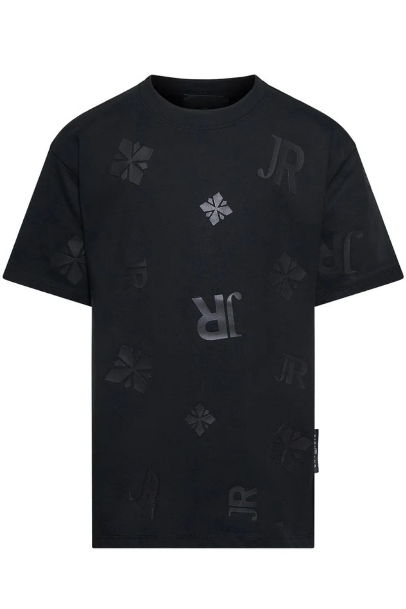 T-shirt da ragazzo in jersey di cotone con stampa logo monogram all over ton sur ton RBP26041TS