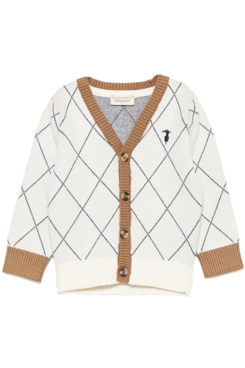 Cardigan da neonato e bambino con motivo a rombi TIA26095CD