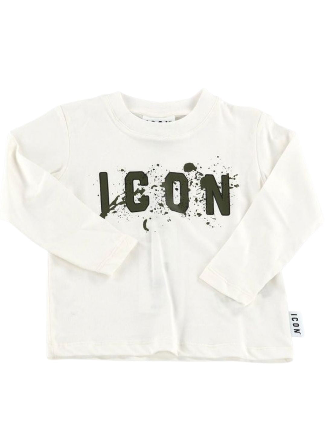 Maglia da bambino con logo e schizzi sulla parte frontale INBKL001465