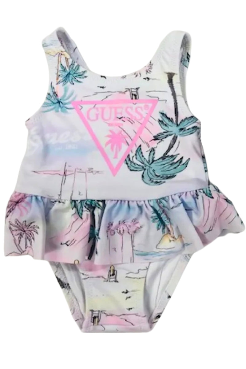 Costume da bagno da neonata con stampa a fantasia palme A6GZ00MC052