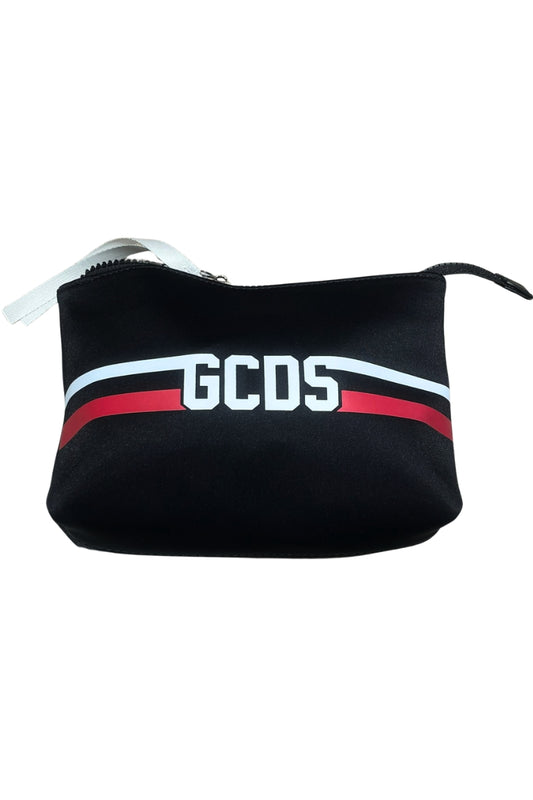 Pochette da ragazzo e ragazza con logo lettering e dettagli a contrasto colore GCKB102