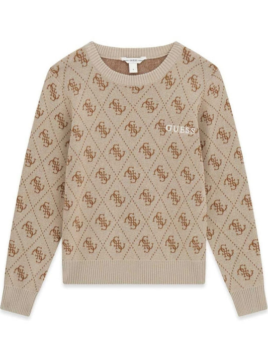 Maglione da ragazzo con logo 4G ricamato all over L6YR15Z0893