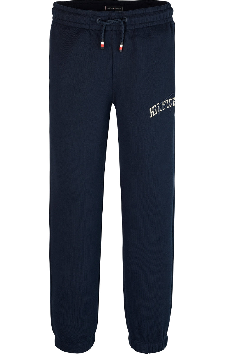 Pantaloni tuta da bambino e ragazzo in cotone con logo lettering a contrasto a sinistra KB0KB09695C1G