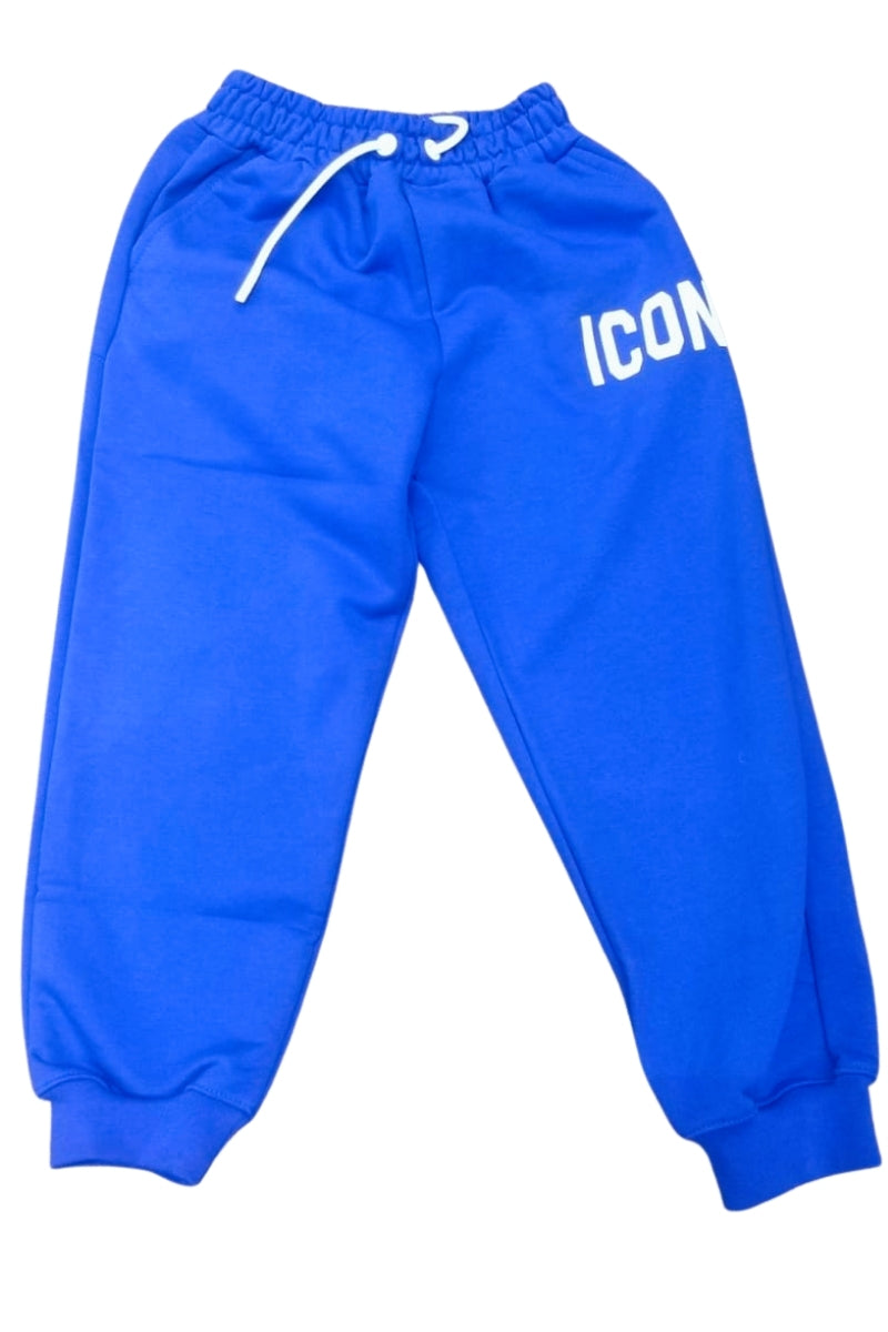 Pantaloni tuta da ragazzo con maxi logo lettering a contrasto sul retro IBSP001080