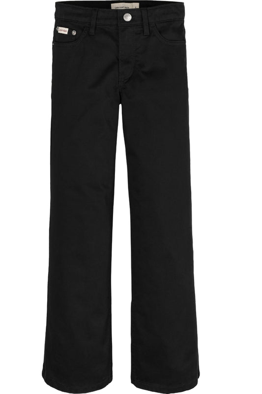 Pantaloni da ragazza in rasatello di cotone elasticizzato a gamba dritta IG0IG03005BEH