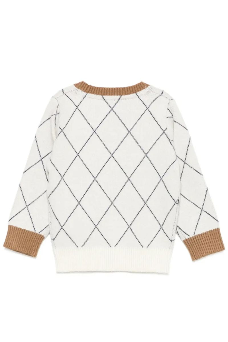 Cardigan da neonato e bambino con motivo a rombi TIA26095CD