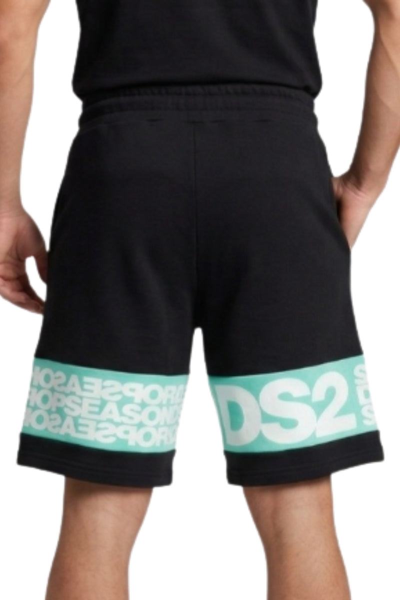 Bermuda da uomo con maxi banda loggata a contrasto colore SS26215