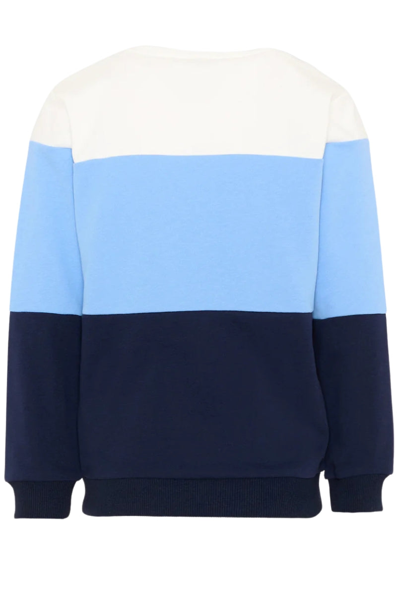 Felpa da neonato e bambino con bande orizzontali color block TIP26033FENE