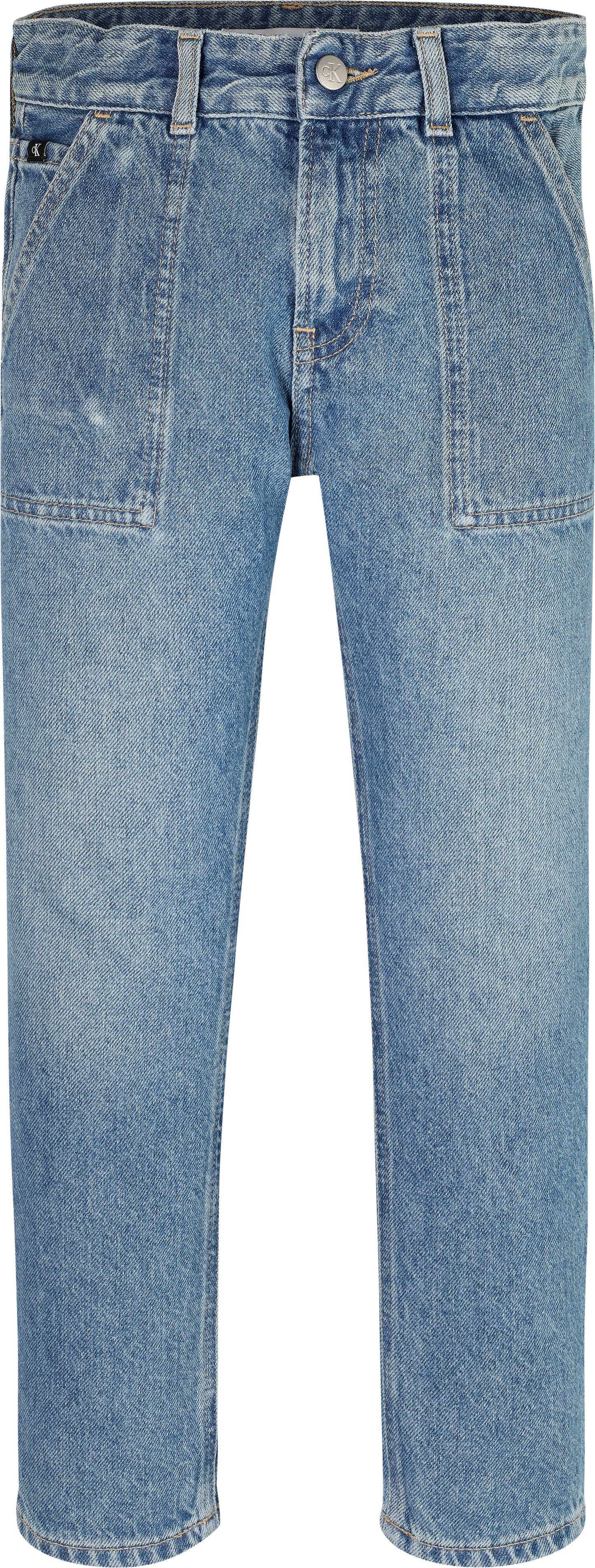 Jeans in denim rigido con vestibilità dad