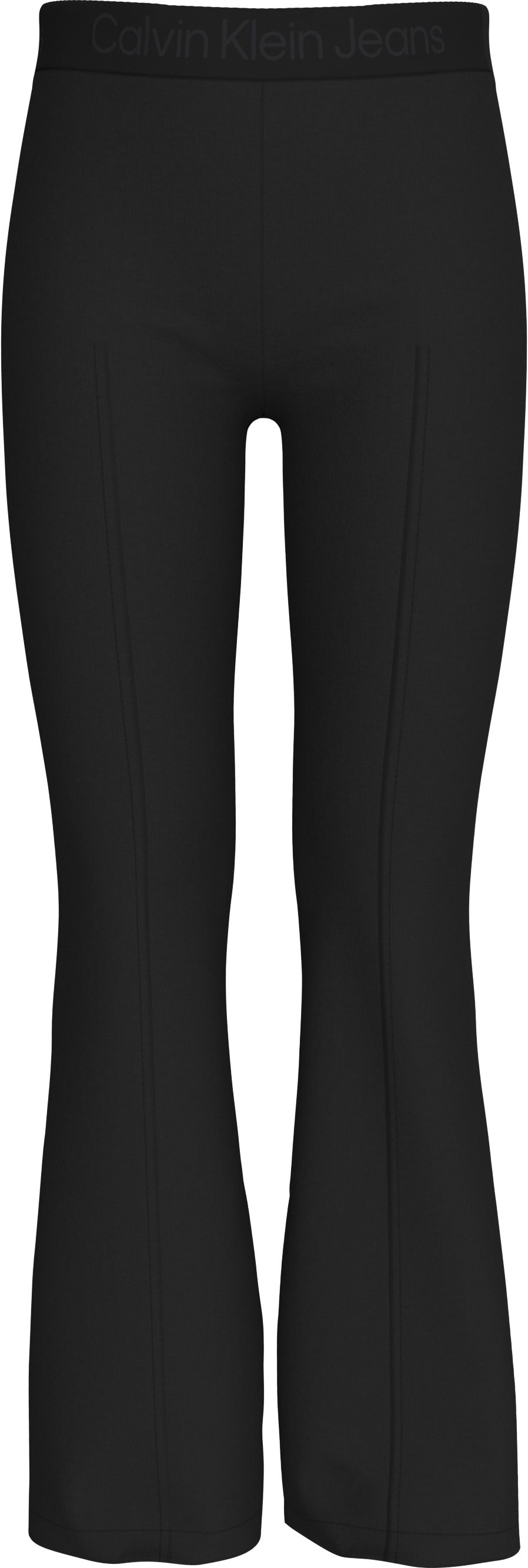 Leggins con vestibilità svasata e logo lettering sul girovita