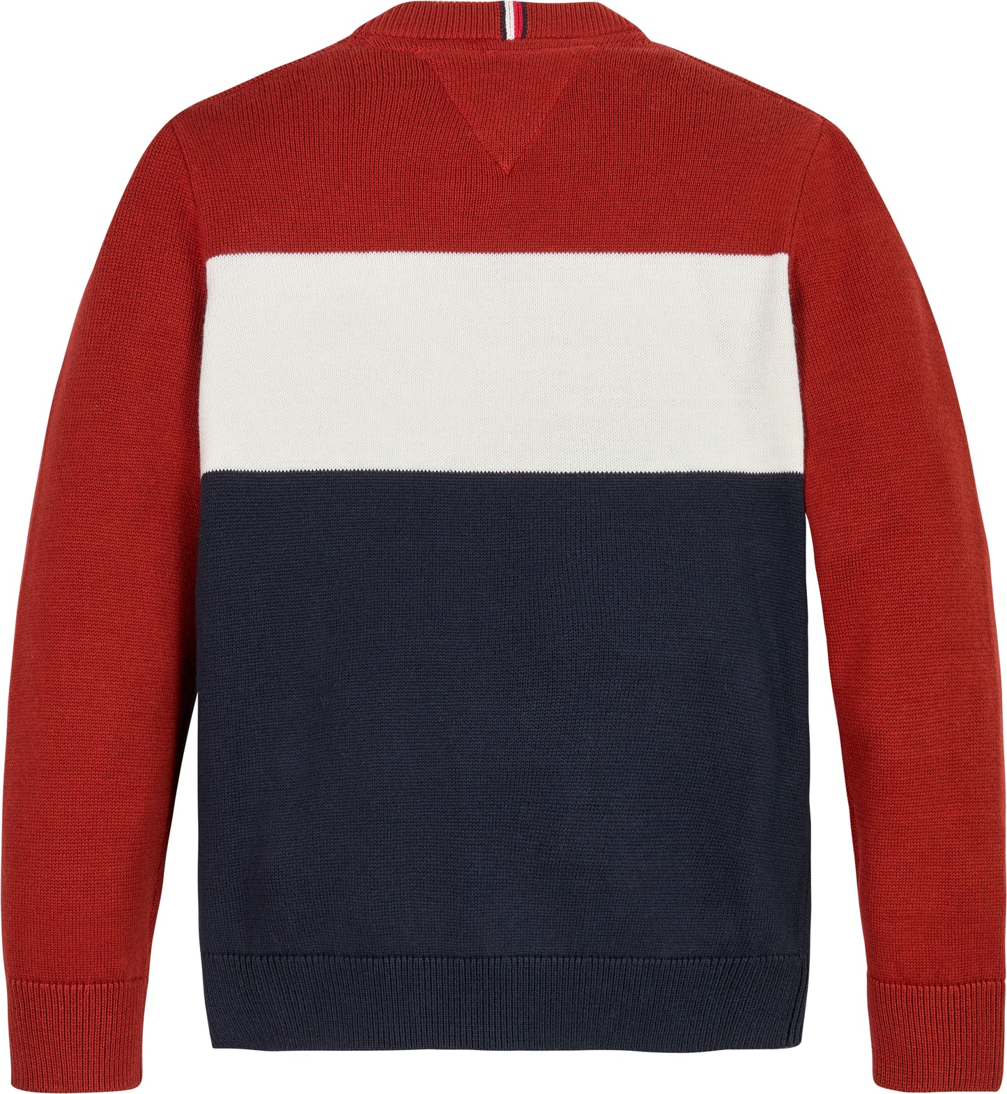 Maglione girocollo tricolor a maniche lunghe