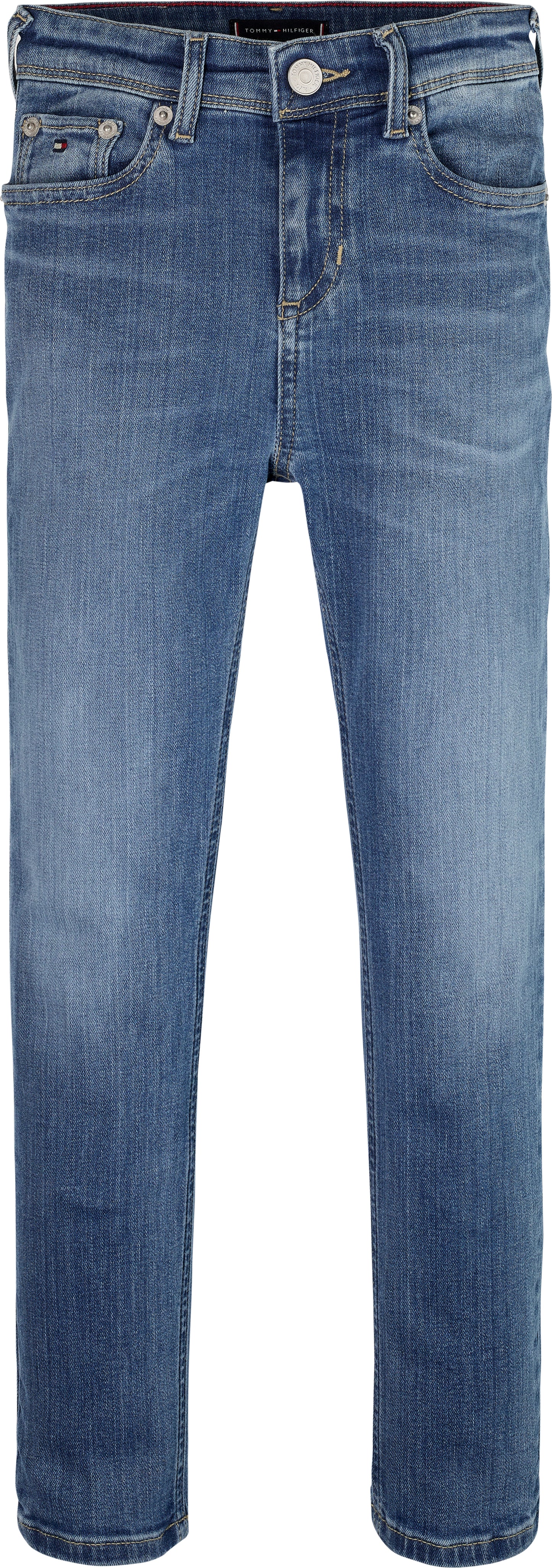 Jeans slim con chiusura con bottone