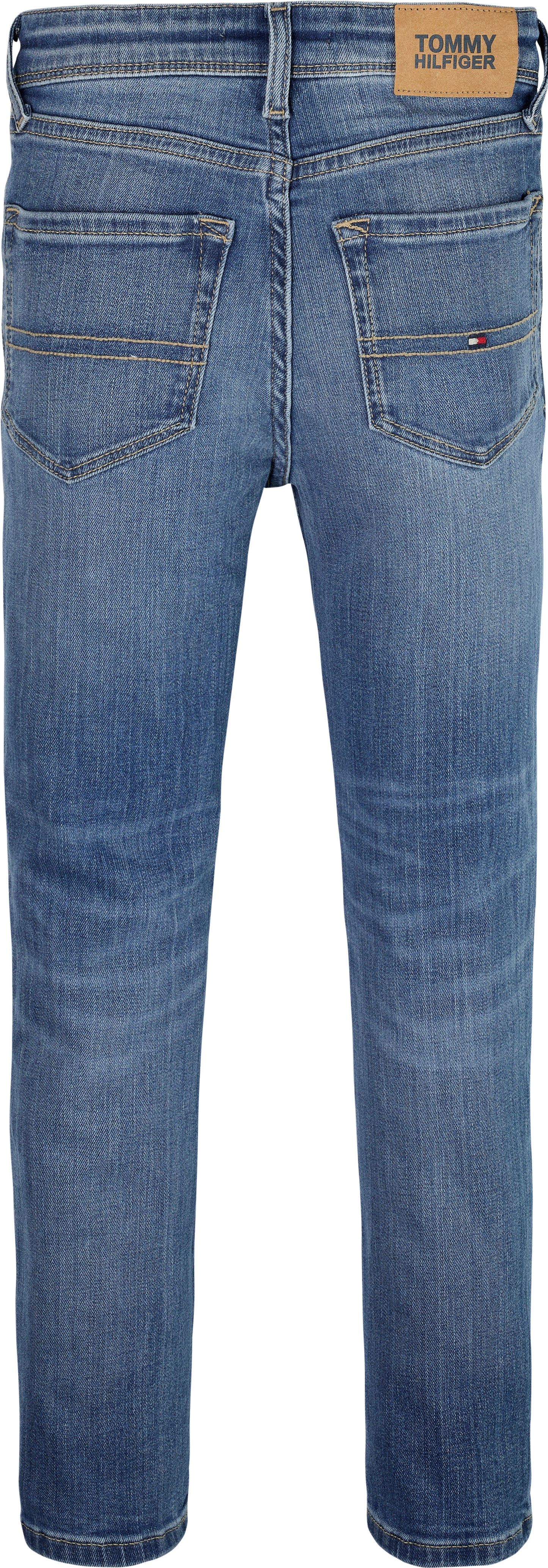 Jeans slim con chiusura con bottone