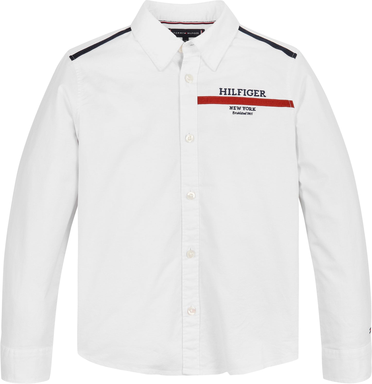 Camicia slim a maniche lunghe con dettagli a contrasto
