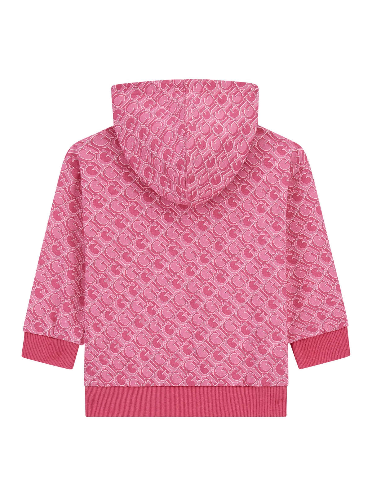 Felpa con cappuccio e pattern logo all over