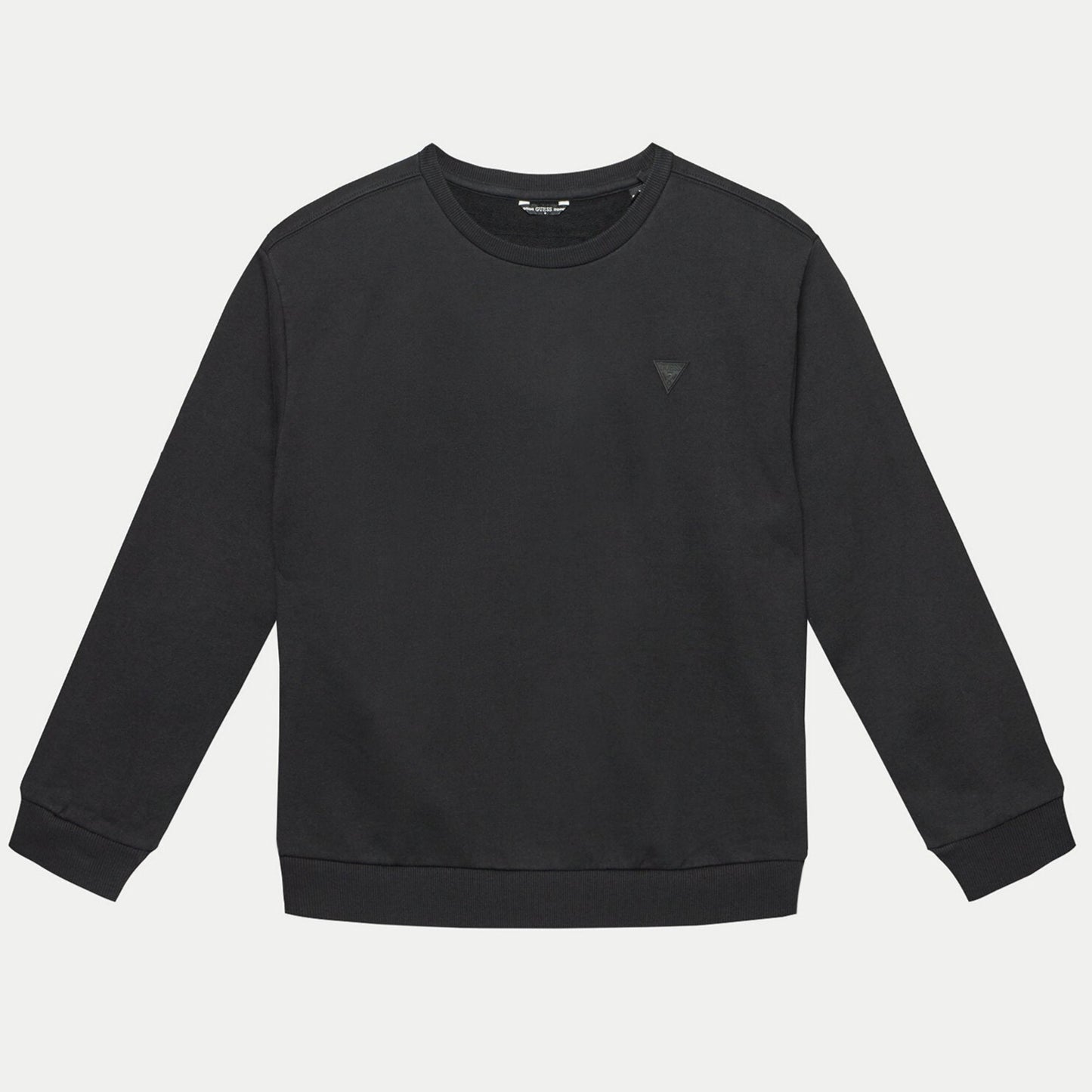 Felpa da ragazzo con triangolo a sinistra e maxi logo lettering sul retro in rilievo