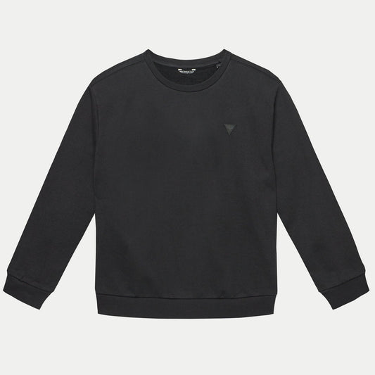 Felpa da ragazzo con triangolo a sinistra e maxi logo lettering sul retro in rilievo