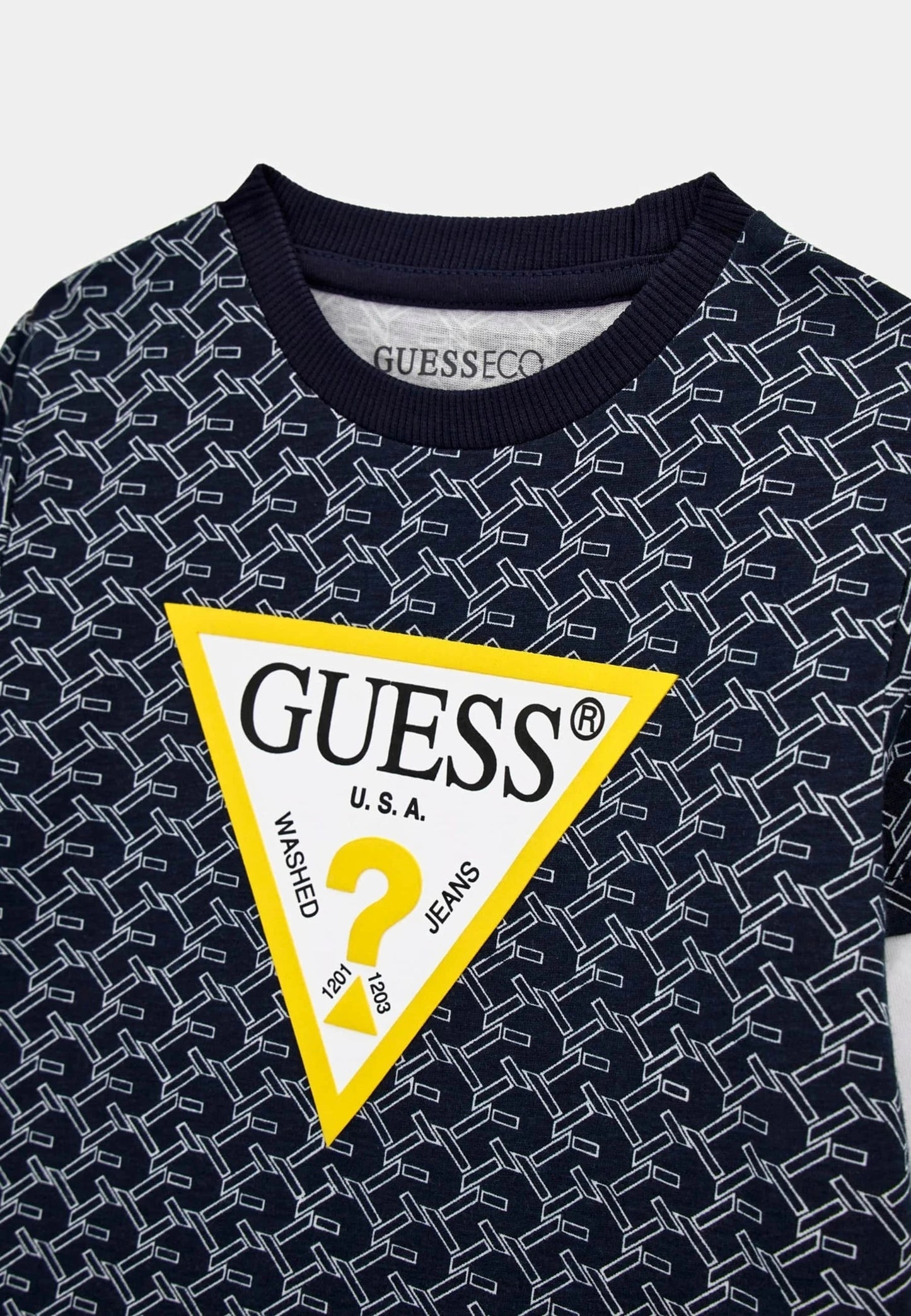 Tuta da bambino a due pezzi con maglia a fantasia