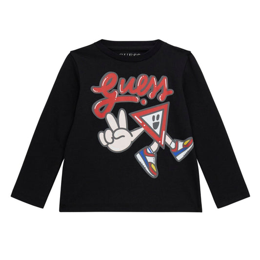 Maglia girocollo con logo e stampa triangolo sul davanti