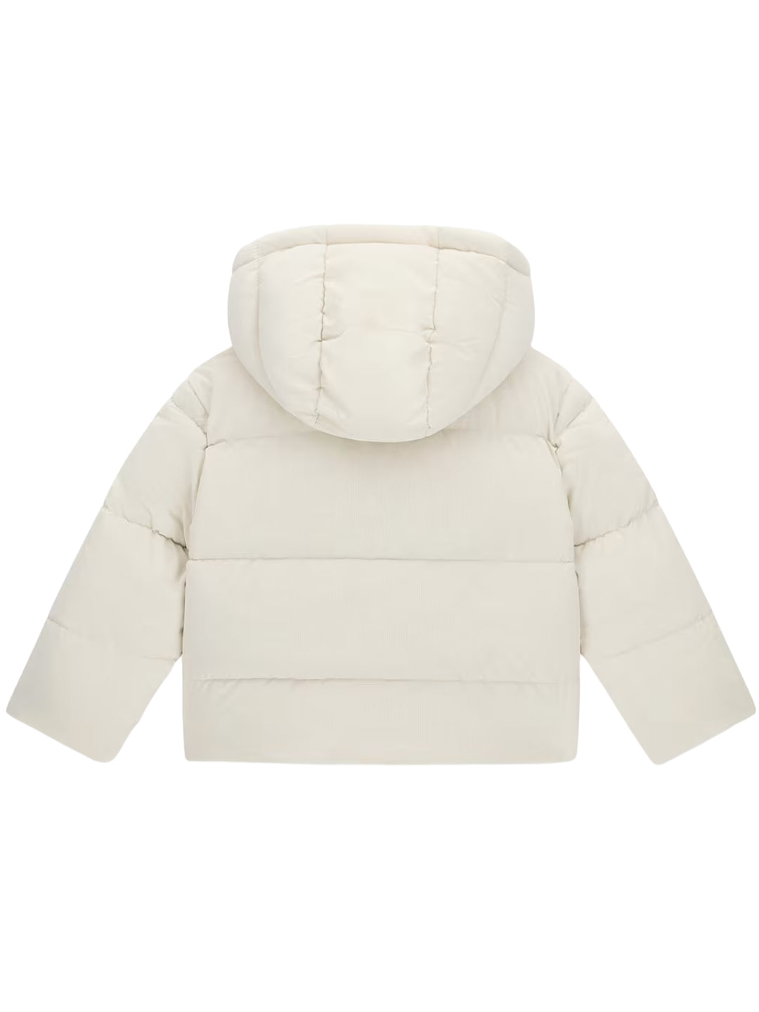 Giubbotto pesante da bambina con multi logo lettering stampato ton sur ton sul davanti in verticale K6BL08W3973