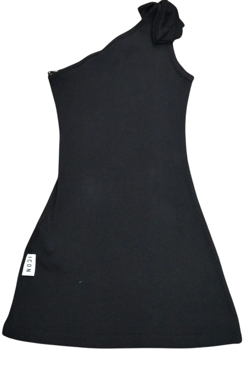Abito da ragazza in cotone svasato monospalla IGDR001242