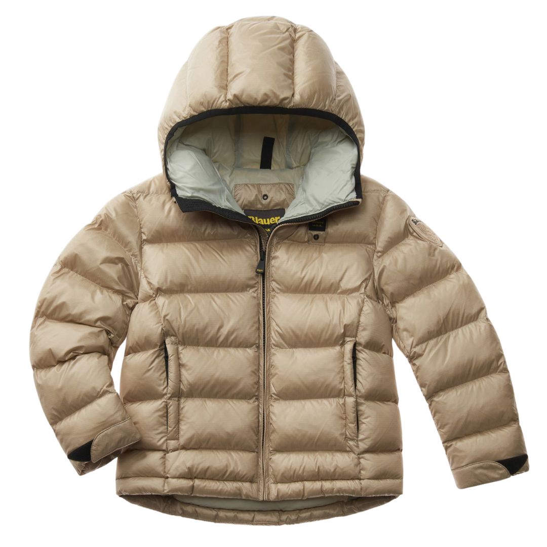 Giubbotto imbottito da bambino e ragazzo con cappuccio