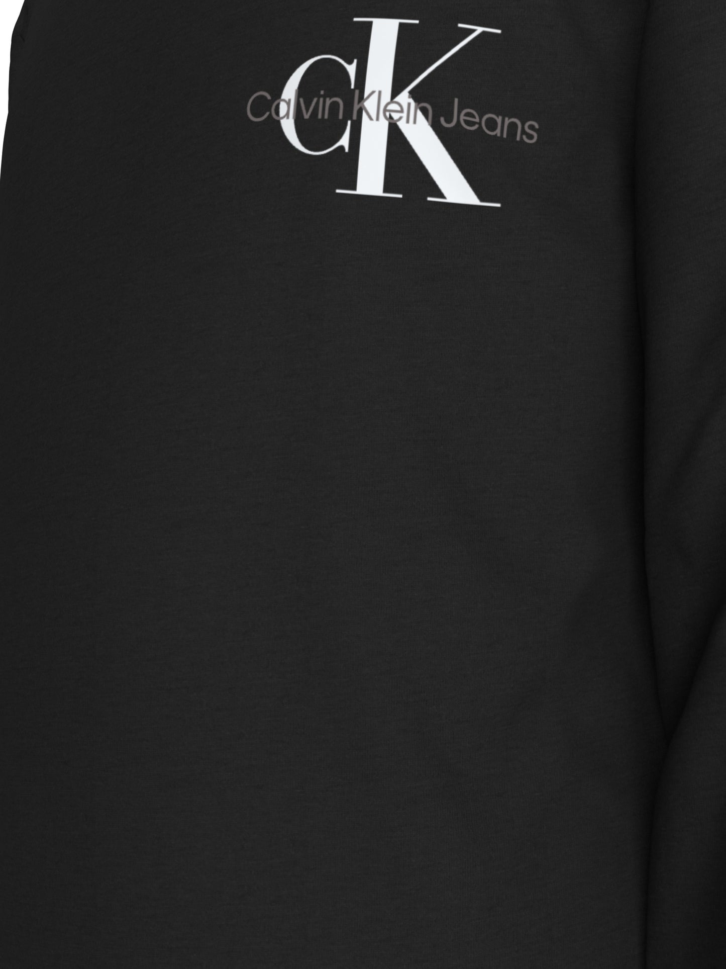 Felpa girocollo da bambino e ragazzo con logo monogram sul lato sinistro