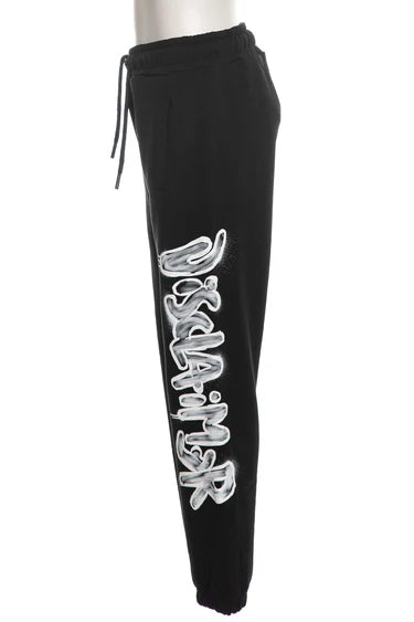 Pantaloni tuta da ragazza con cinta elastica sul girovita e maxi logo