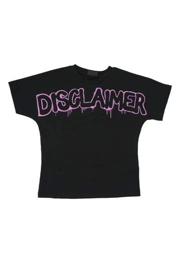 T-shirt da ragazza a maniche corte con maxi logo frontale