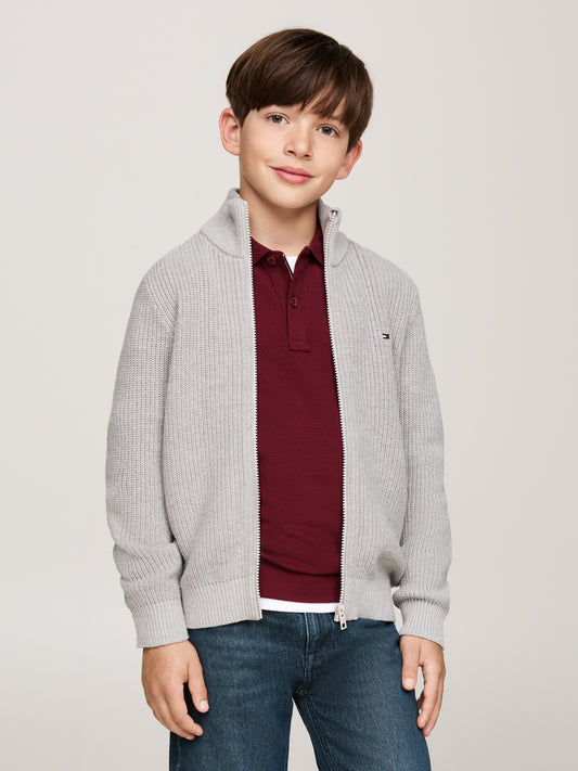 Maglia aperta da ragazzo con zip