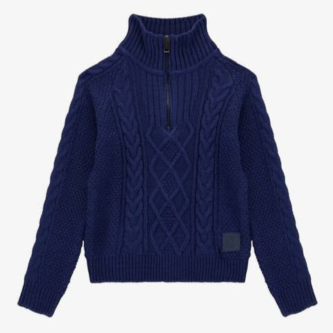 Maglione da ragazzo con collo alto e zip