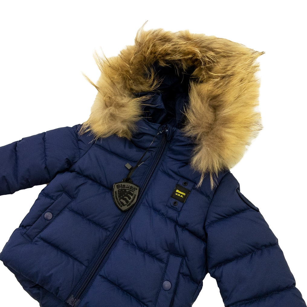 Giubbotto imbottito da neonata con cappuccio