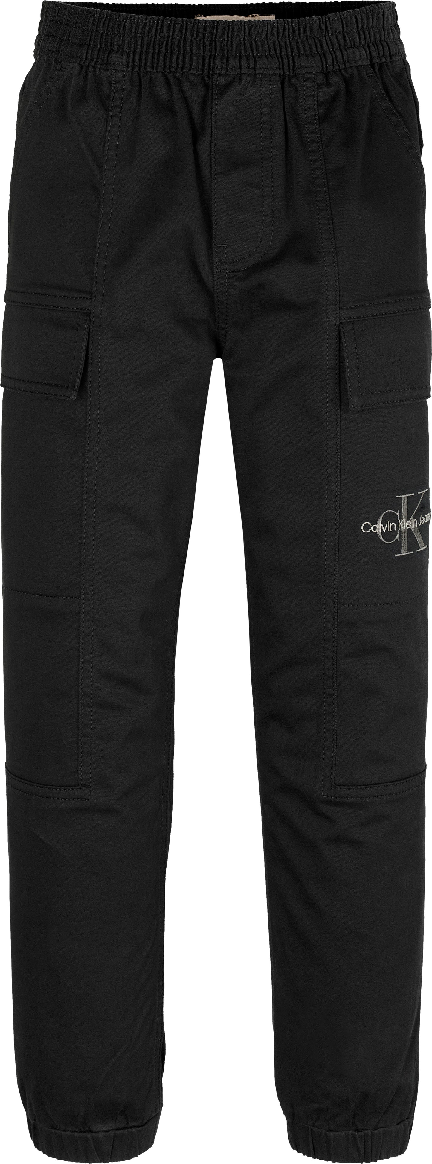 Pantaloni cargo con cinta elastica e logo monogram