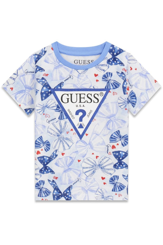 T-shirt girocollo da neonata e bambina a fantasia fiocchi  K6RI06K6YW4