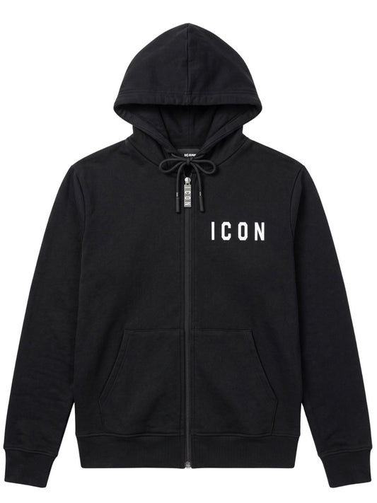 Felpa aperta da ragazzo con maxi logo lettering stampato a contrasto colore sul retro IBSW001359