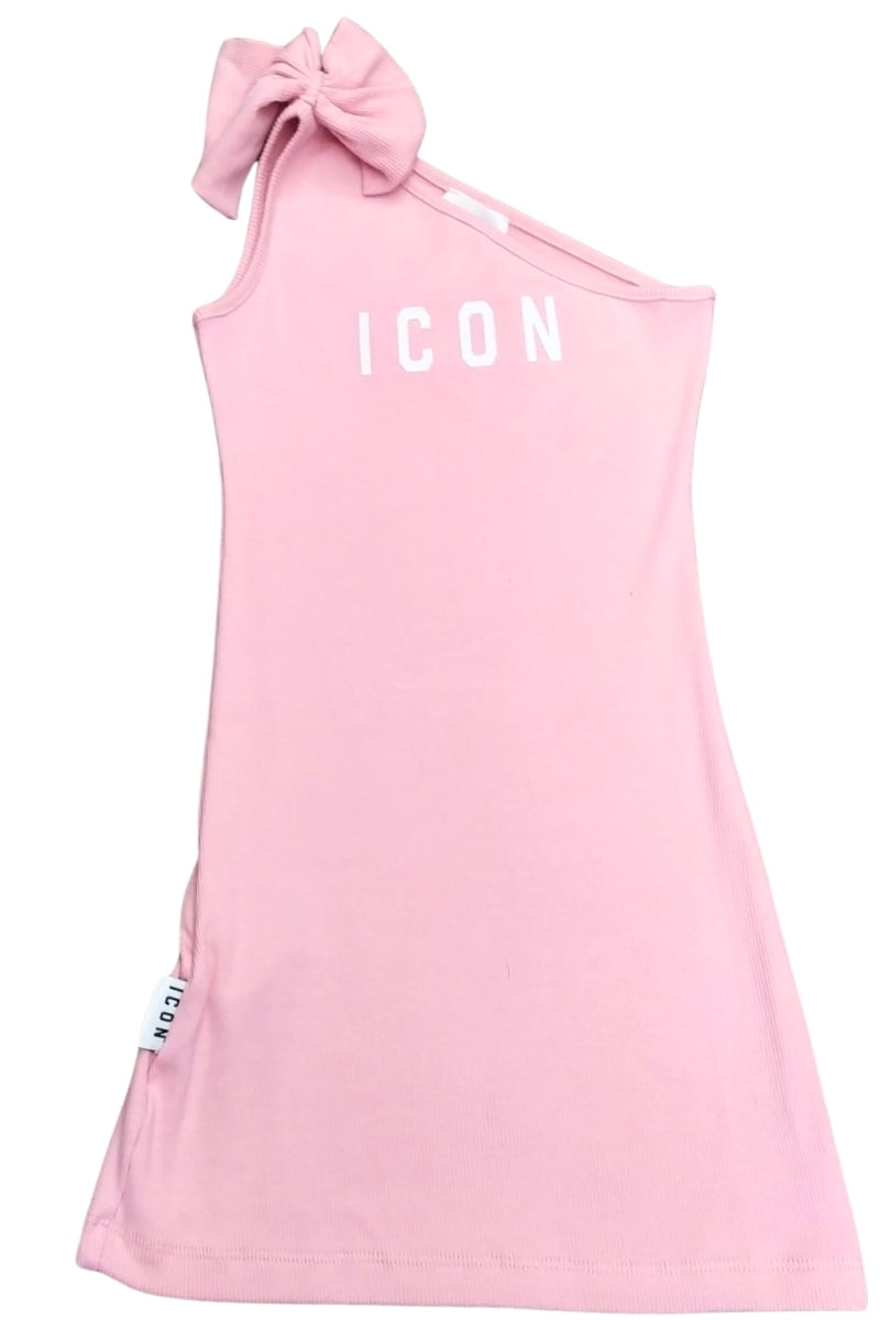 Abito da ragazza in cotone svasato monospalla IGDR001242